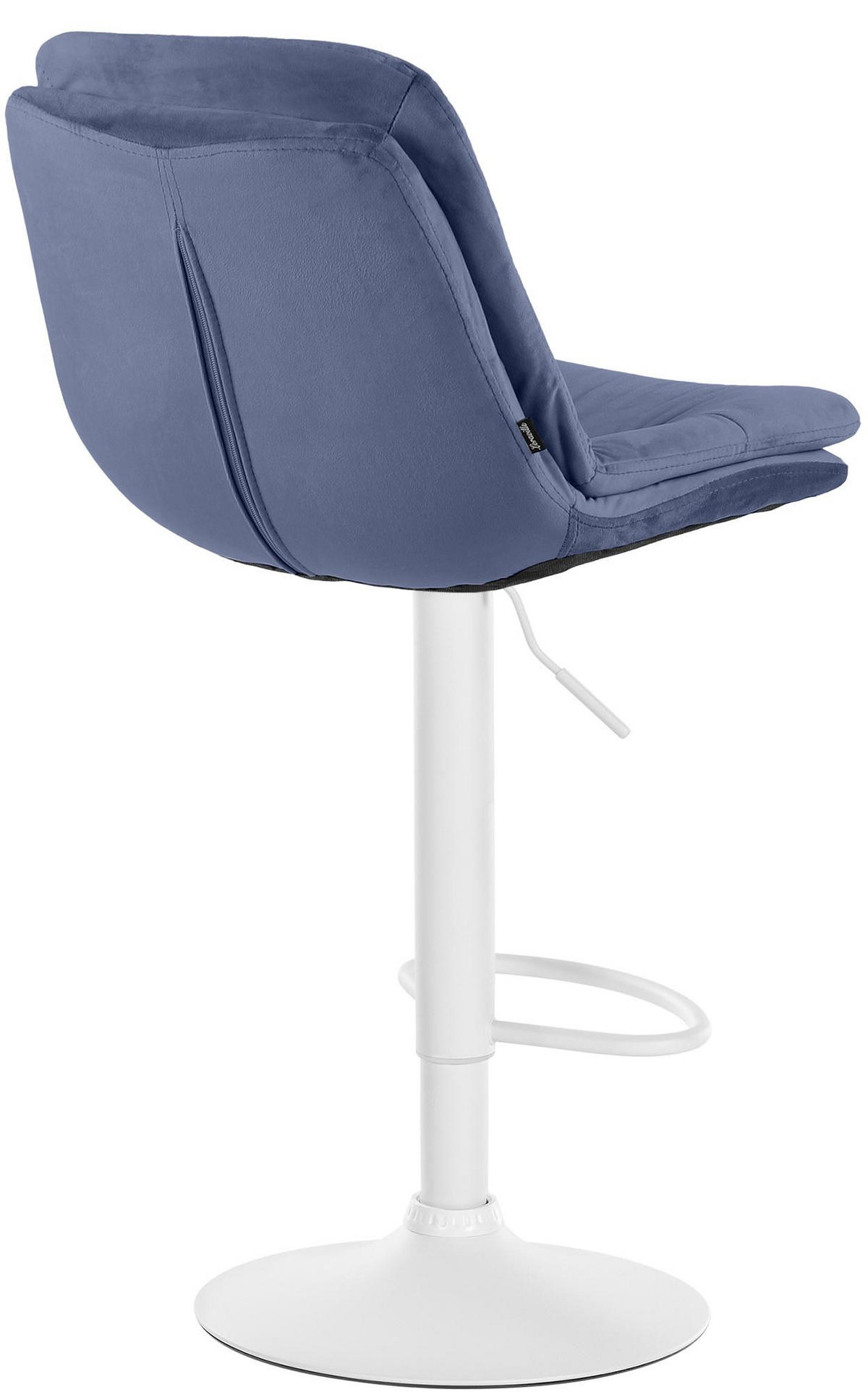 BARHOCKER Samt blau - Blau/Schwarz, Textil (46/94/54cm) - CLP