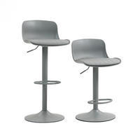 BARHOCKER DE-36838 2er-Set höhenverstellbar Grau - Grau, Metall (44/80/43cm) - ComfortXL