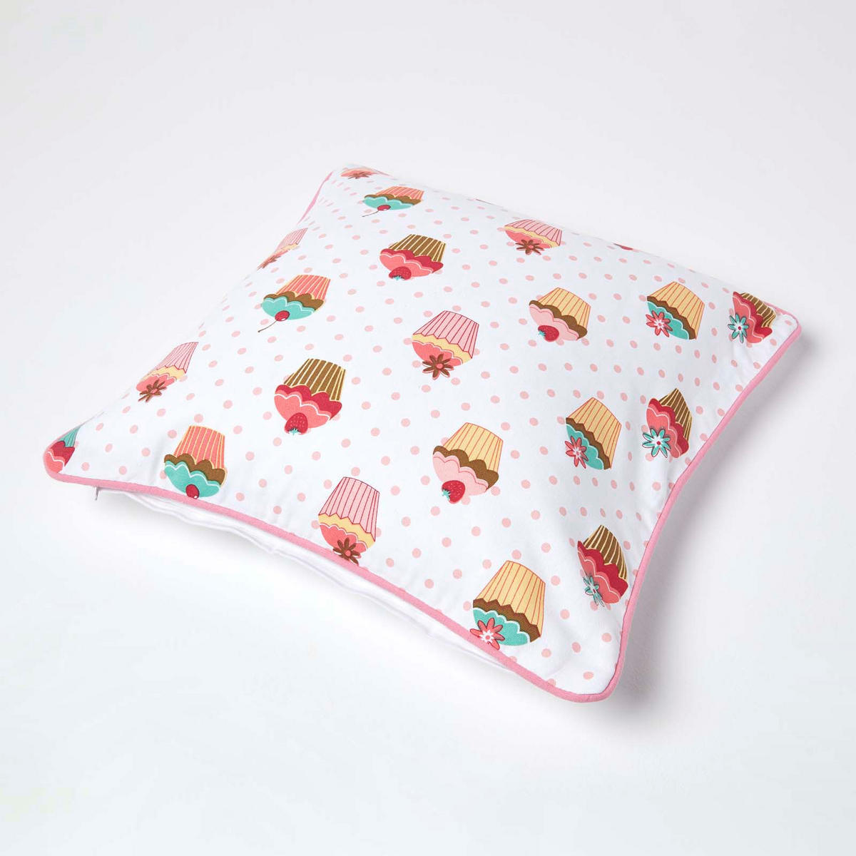 KISSENHÜLLE Cupcakes 45/45 cm - Multicolor, Textil (45/45cm) - Homescapes