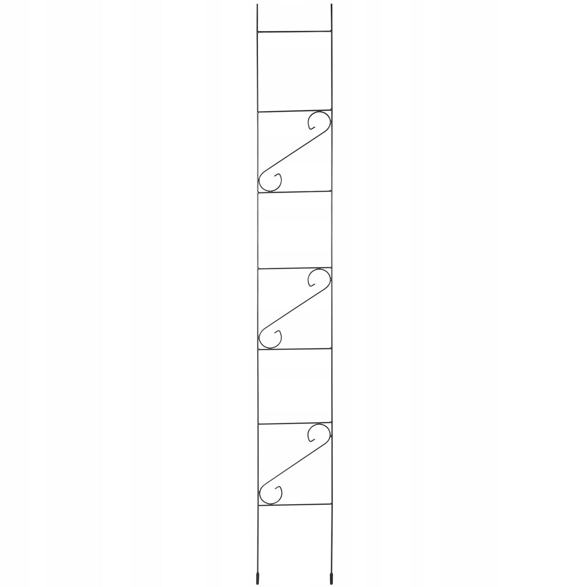 BLUMENGITTER, 26 x 211 cm, Schwarz - Schwarz, Metall (26/211cm) - KADAX
