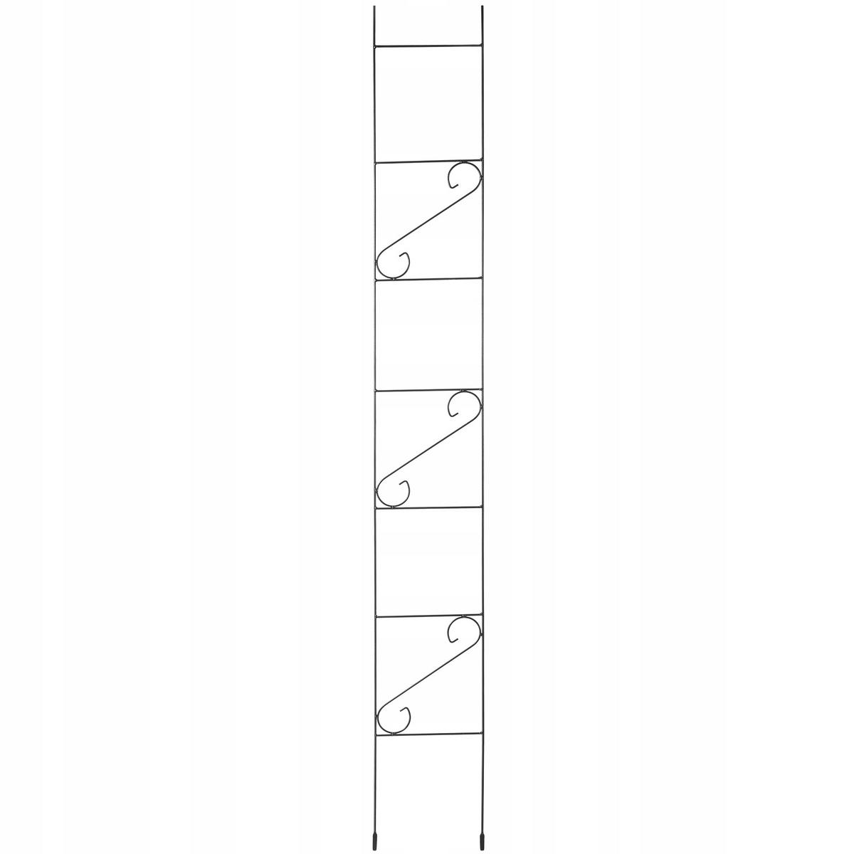 BLUMENGITTER, 26 x 211 cm, Schwarz - Schwarz, Metall (26/211cm) - KADAX