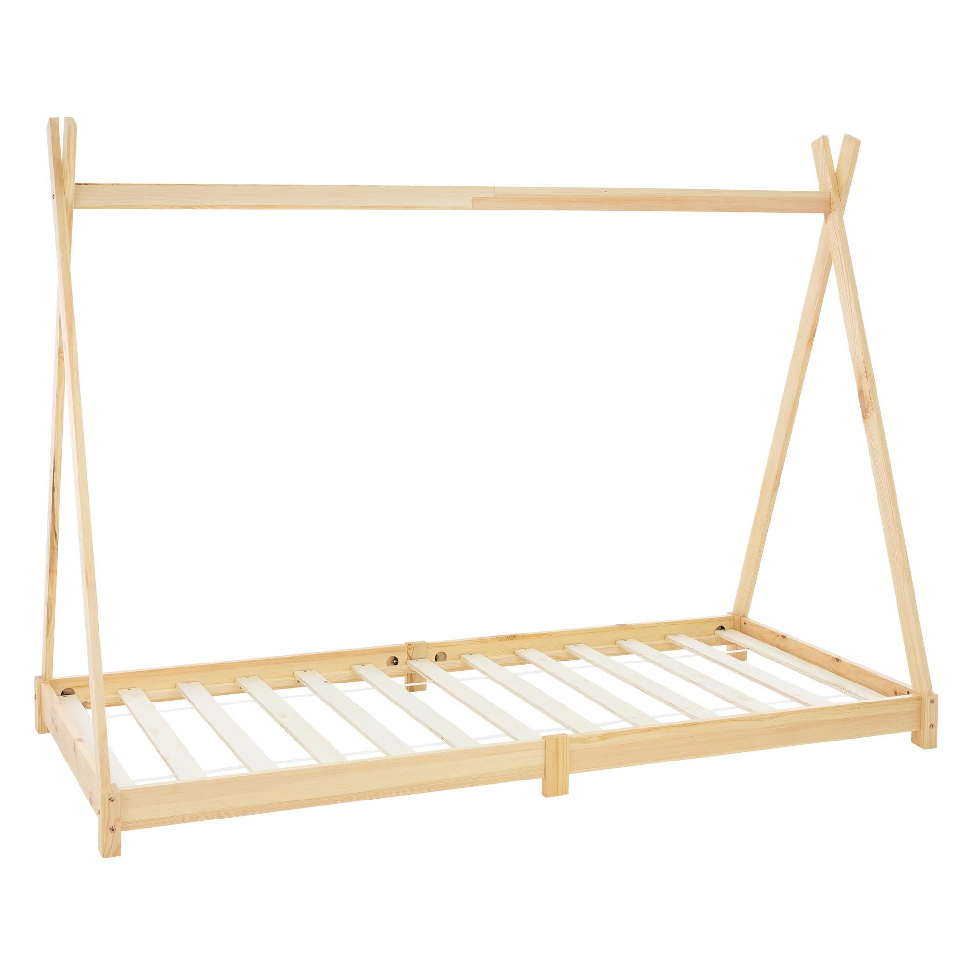 KINDERBETT Tipi 90x200 cm Natur - Naturfarben, Holz (90/200cm) - ML-DESIGN