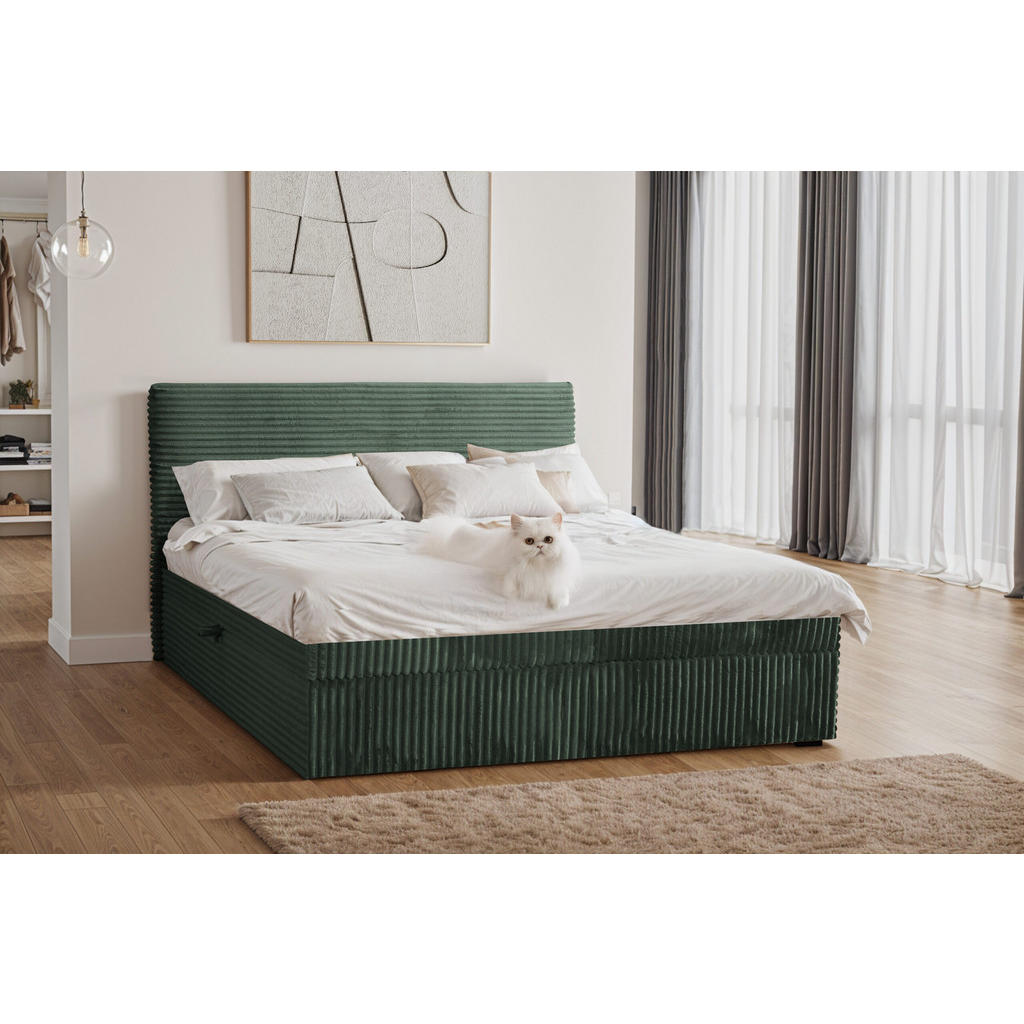 Thumbnail - Kaiser Möbel Boxbett, Grün, Textil, H2, Höhe ca. 20 cm, 120x200 cm, Schlafzimmer, Betten, Boxspringbetten