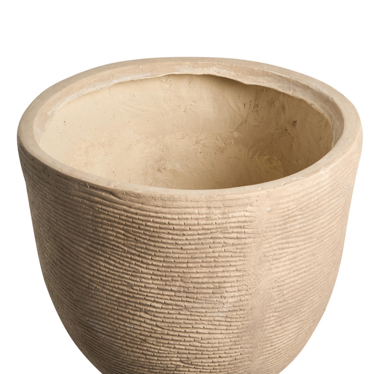 BLUMENKÜBEL Beige Lixouri - Beige, Keramik (40cm) - Beliani