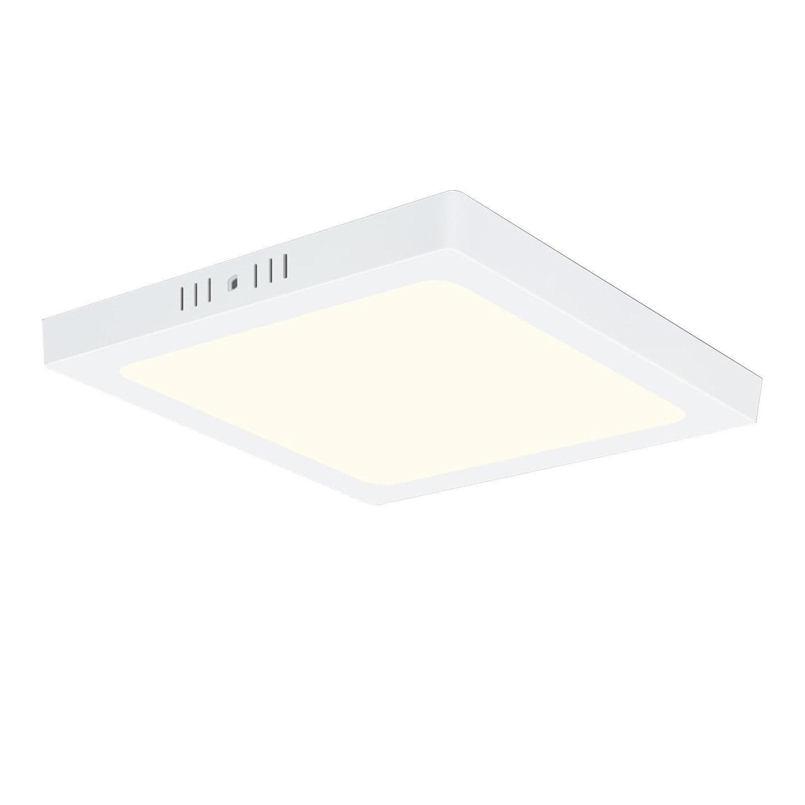 LED-DECKENLEUCHTE Heracles 23/23/4cm - Weiß, Kunststoff (23/23/4cm) - ZMH
