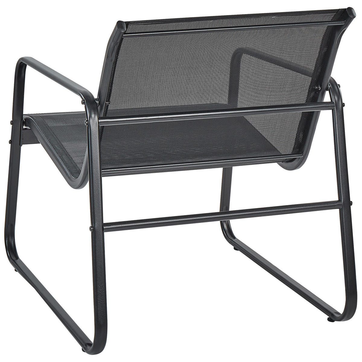 LOUNGE SET 4-Sitzer Metal Schwarz Barrea - Schwarz, Metall - Beliani