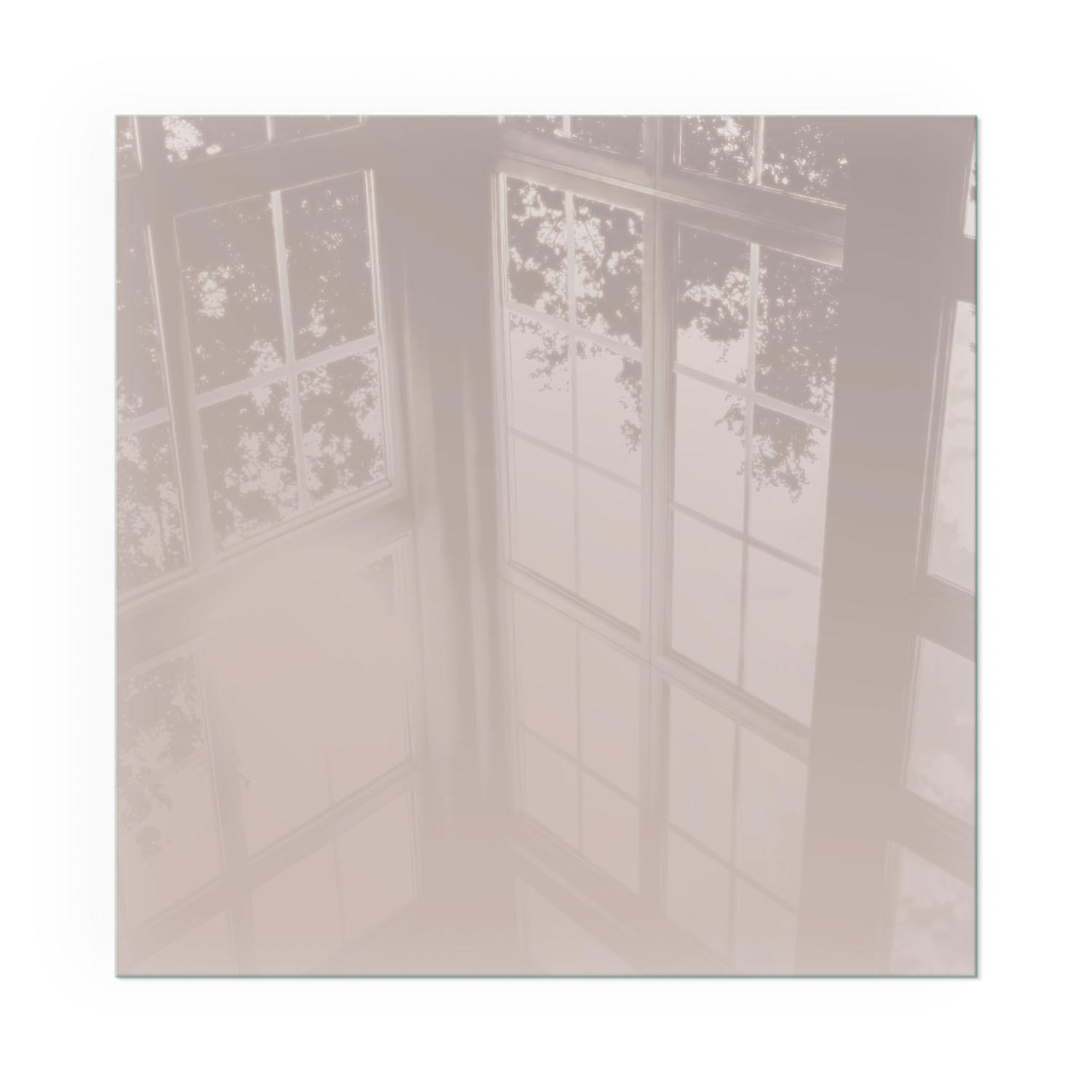 GLASPLATTE für Kamin 50x50 cm - Beige, Glas (50/50/0.4cm) - TULUP