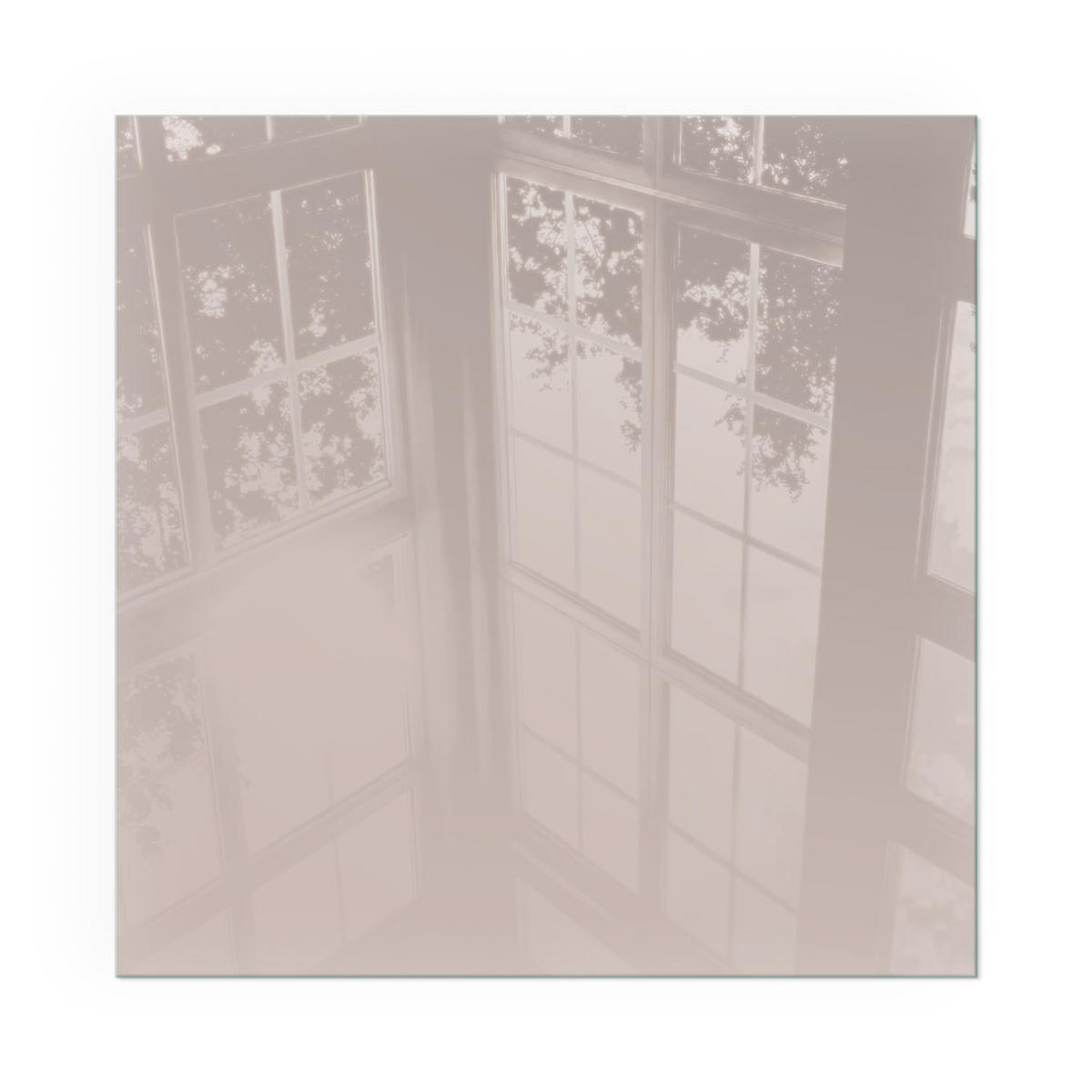 GLASPLATTE für Kamin 50x50 cm - Beige, Glas (50/50/0.4cm) - TULUP