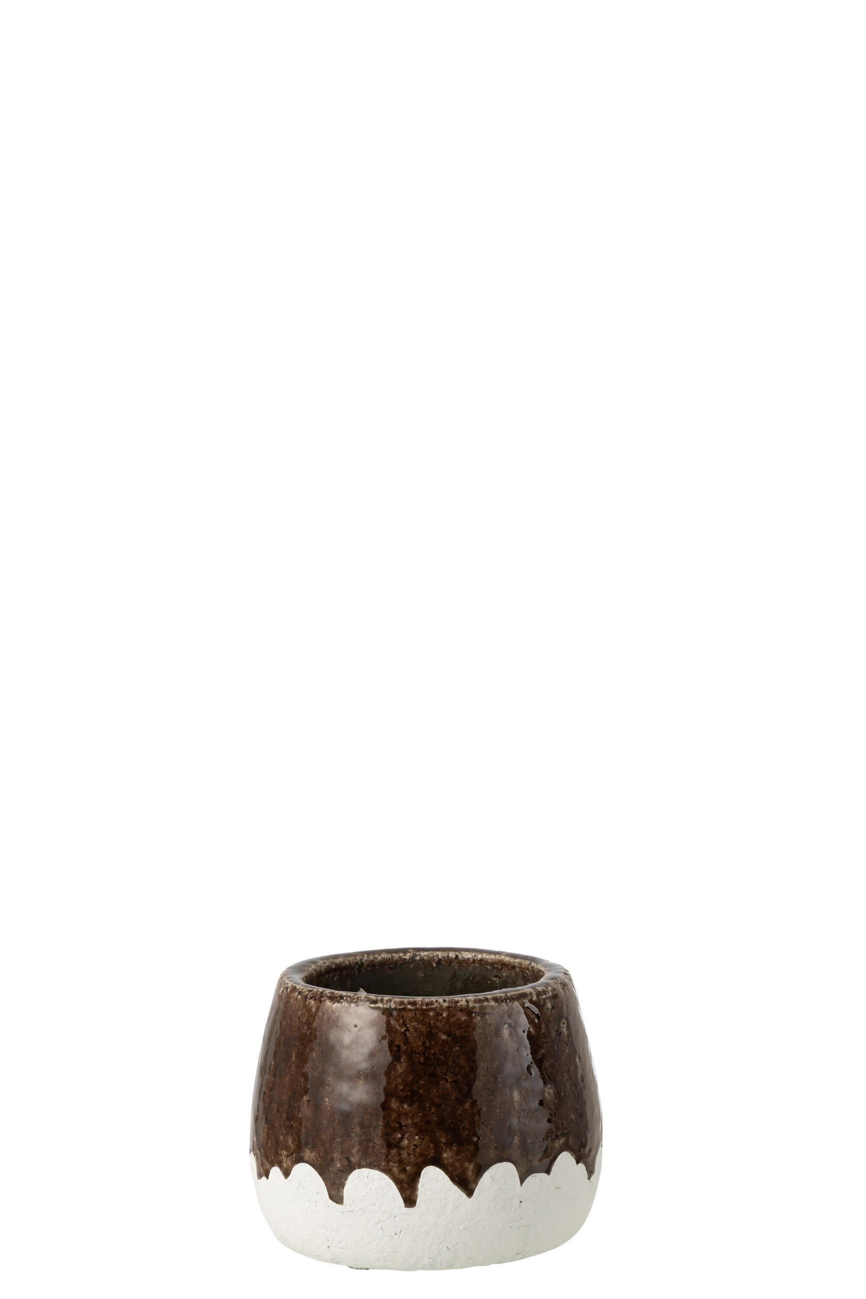 J-Line Blumentopf Braun 15 cm