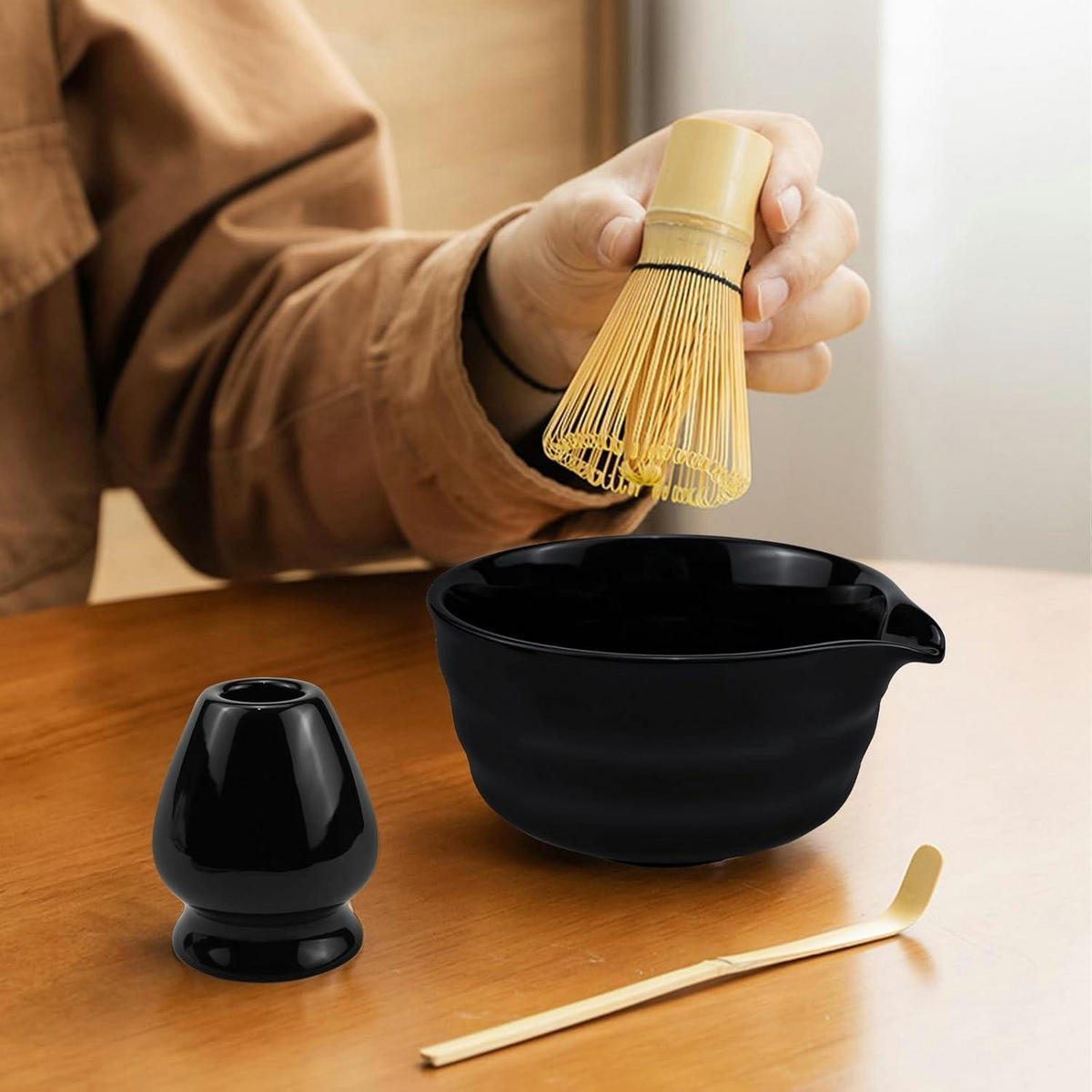 MATCHA Set 5-teilig Schwarz - Schwarz, Keramik (14/7.5/18cm)