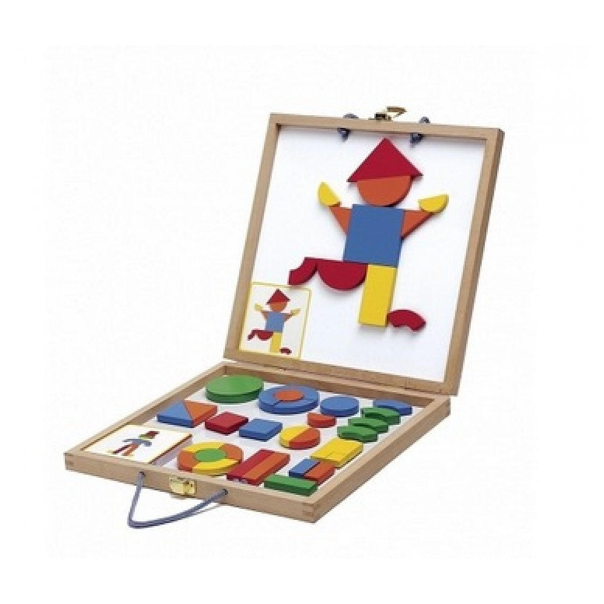 PUZZLE Geoform - Blau, Holz (31/31cm) - Djeco
