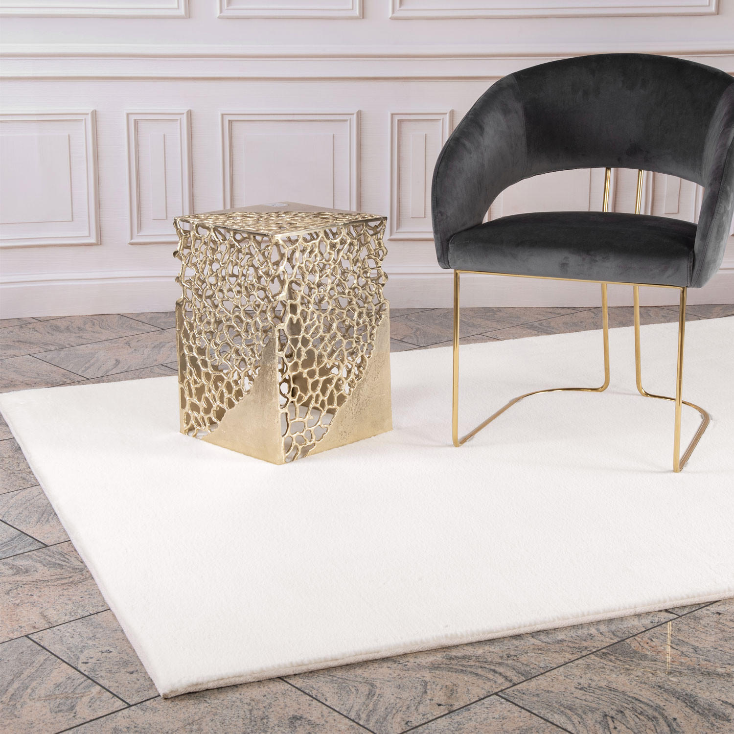 HOCHFLOR-TEPPICH Topia 400 Weiß 200x290 cm - Weiß, Textil (200/290cm) - carpet city