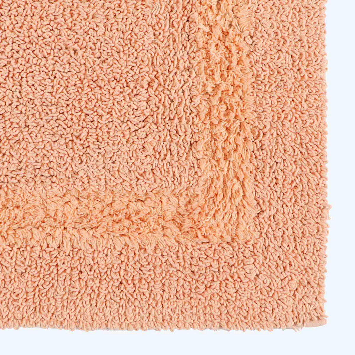 DUSCHVORLEGER 50/50 cm, 100% Baumwolle, wendbar - Orange, Textil (50/50cm) - Homescapes