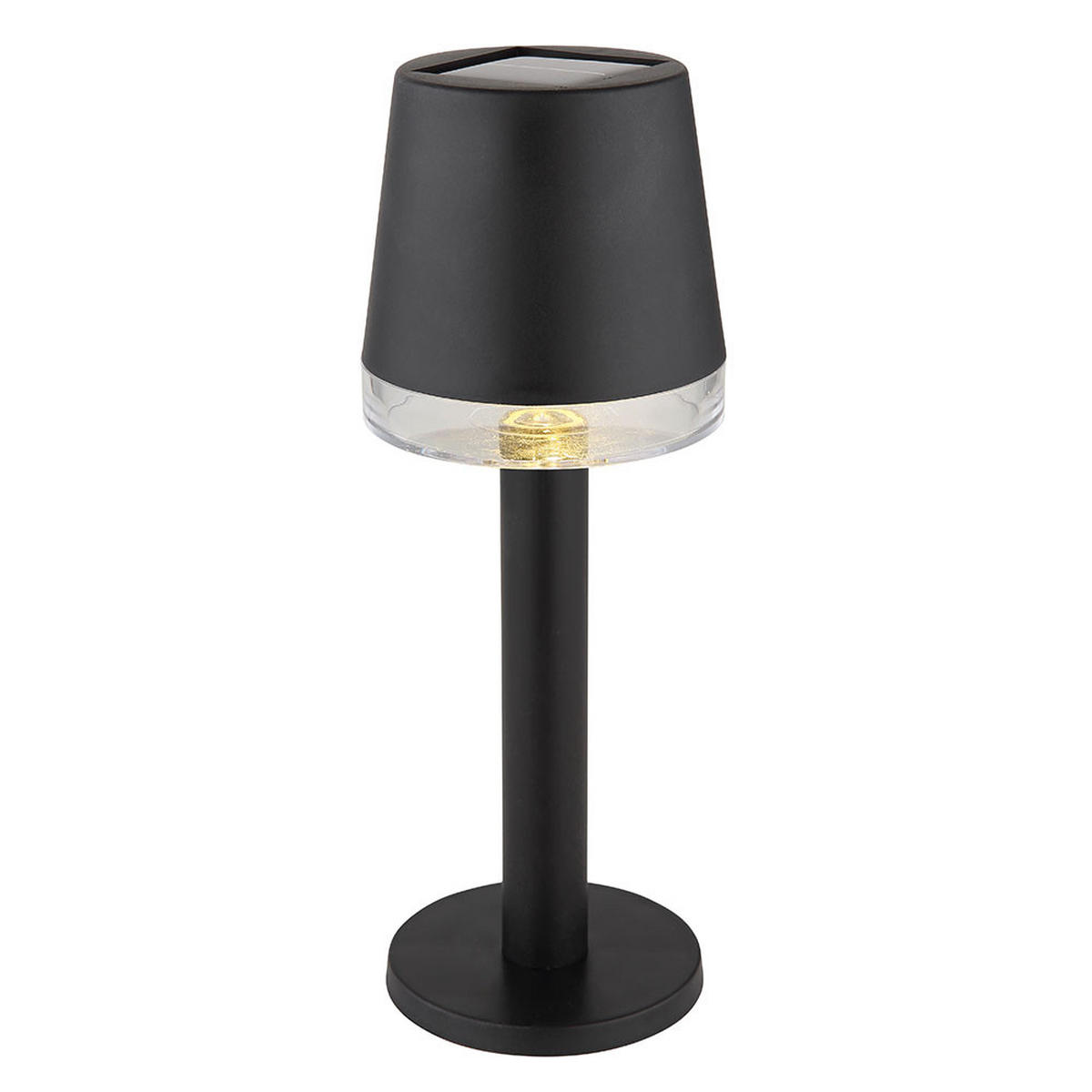 LED AUSSENLEUCHTE Solarleuchte Schwarz - Schwarz, Kunststoff (8/8/21.5cm) - Globo Lighting