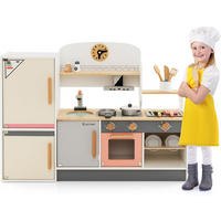 SPIELZEUGKÜCHE Multicolor - Multicolor, Holz (24/65/90cm) - COSTWAY