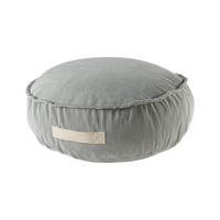 SITZPOUF für Kinder, Rund, Kord, Grau - Grau, Textil (65/20/65cm) - MeowBaby