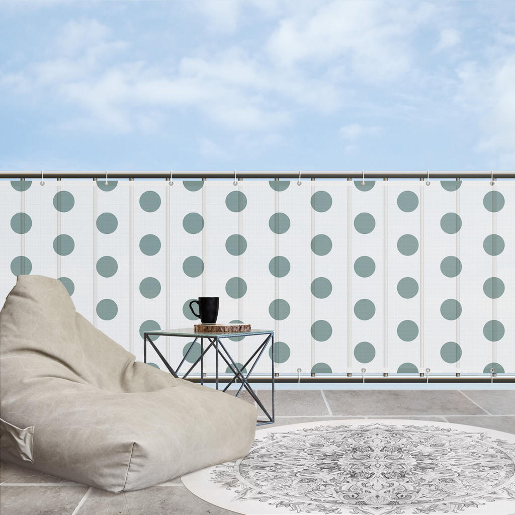 Thumbnail - Bilderwelten Balkon, Blau, Kunststoff, Gepunktet, Rechteckig, 100x75 cm, Sonnen- & Sichtschutz, Sichtschutz Garten, Balk...