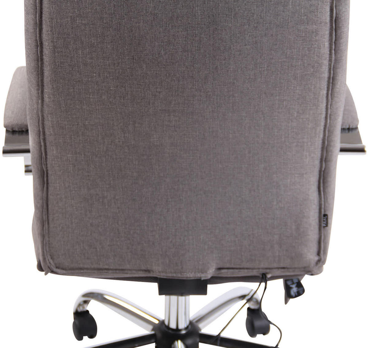 CHEFSESSEL Stoff grau - Chromfarben/Grau, Textil/Metall (63/114/72cm) - CLP