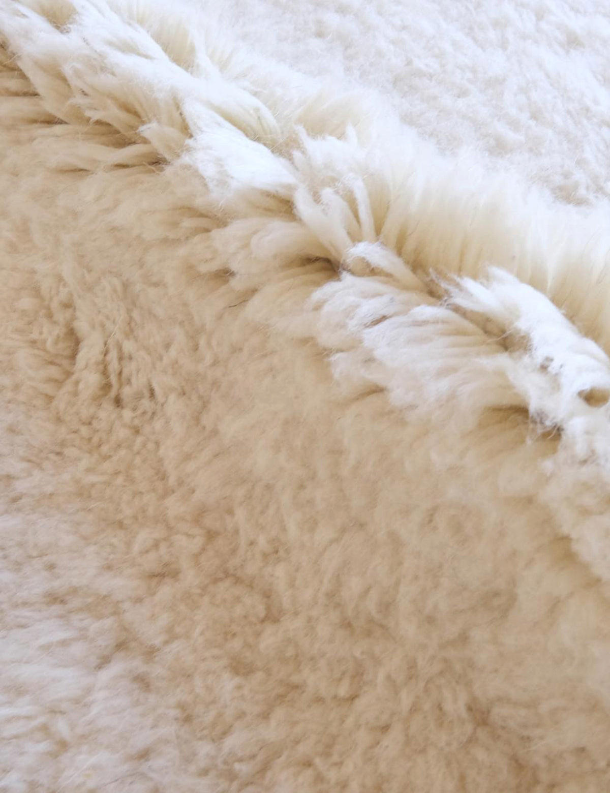BERBERTEPPICH weich Wolle 118x 153 cm - Beige, Naturmaterialien (118/153cm) - AFK Living