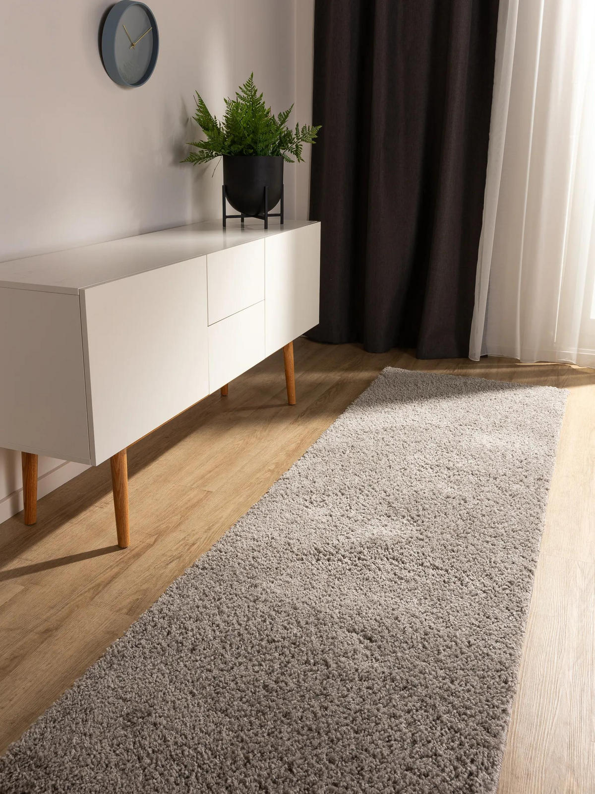 PRALNA kosmata preproga Soho svetlo siva 70x200 cm - svetlo siva, umetna masa (70/200cm) - benuta