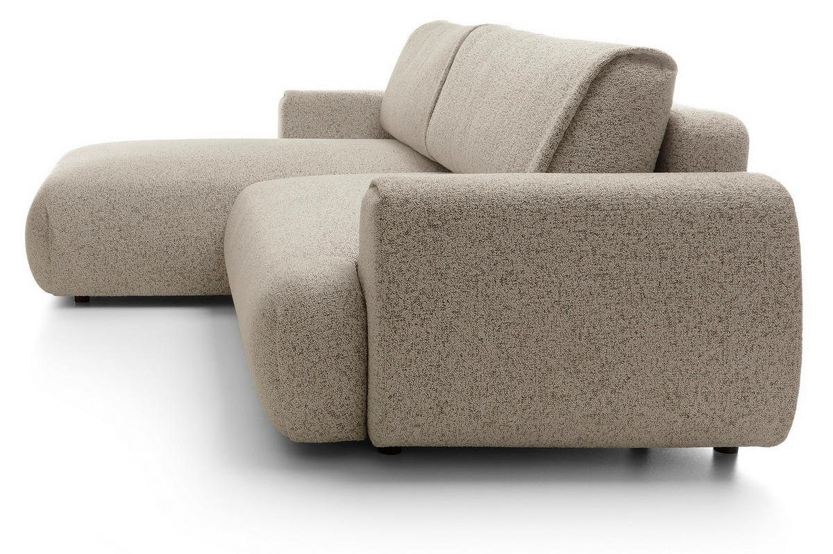ECKSOFA mit Schlaffunktion 270 cm Ralto, Links, Beige - Beige, Holz (270/167cm) - Emporius