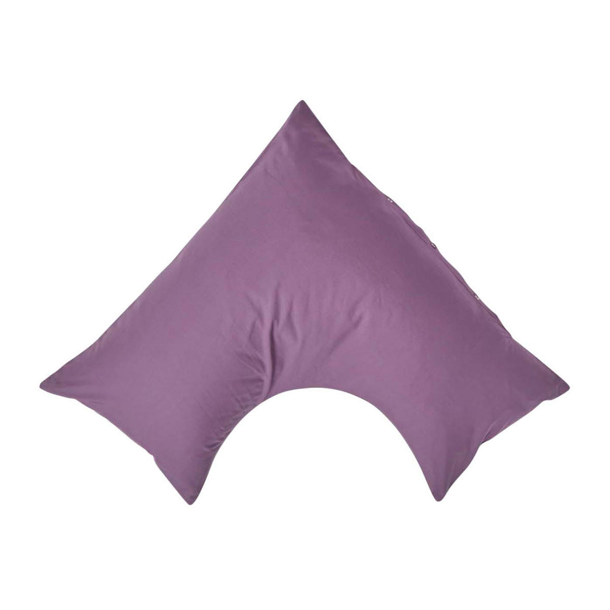 KISSENBEZUG für V-Form-Kissen, Perkal, Fadendichte 200 - Lila, Textil (38/76cm) - Homescapes