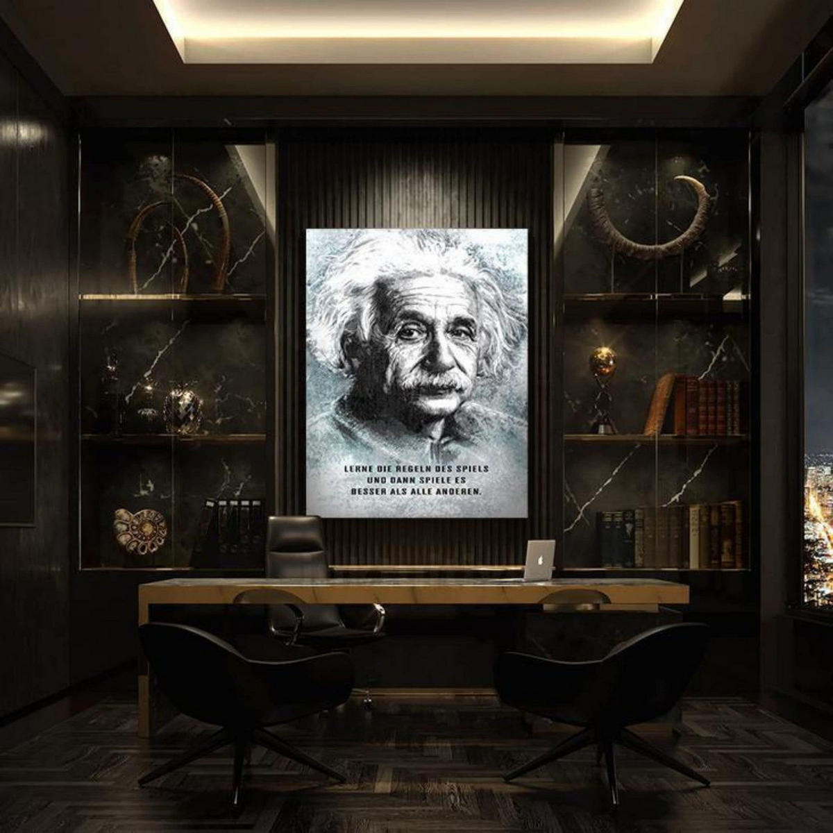 WANDBILD XXL SPIEL UM ZU GEWINNEN! - 80 x 120cm - Weiß, Textil (80/120cm) - Hustling Sharks