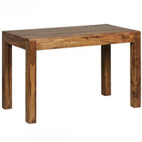 ESSTISCH Massivholz Rechteckig Zeitlos MUMBAI, Dunkelbraun 60x120x76 cm - Dunkelbraun/Braun, Holz (120/60/76cm) - KADIMA DESIGN