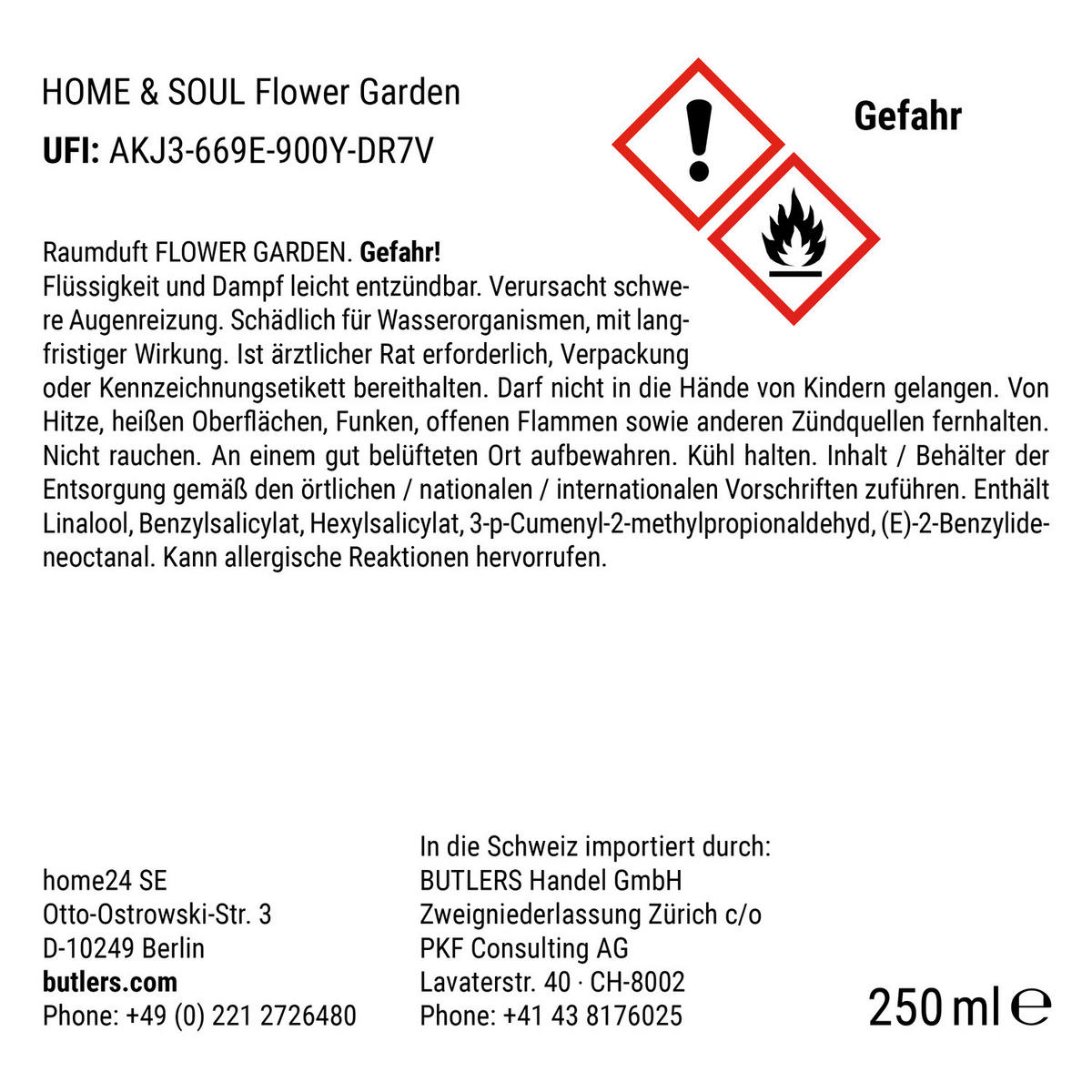 RAUMDUFT Home & Soul Flower Garden - Transparent, Glas (7/22/7cm) - Butlers