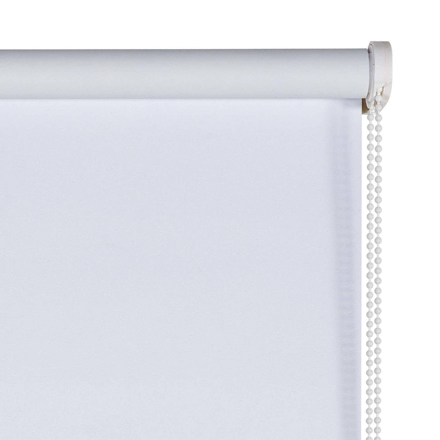 Thumbnail - Storesdeco Verdunkelungsrollo, Weiß, Kunststoff, Uni, Rechteckig, 140x250 cm, CE, Wohntextilien, Rollos & Jalousien, Rol...