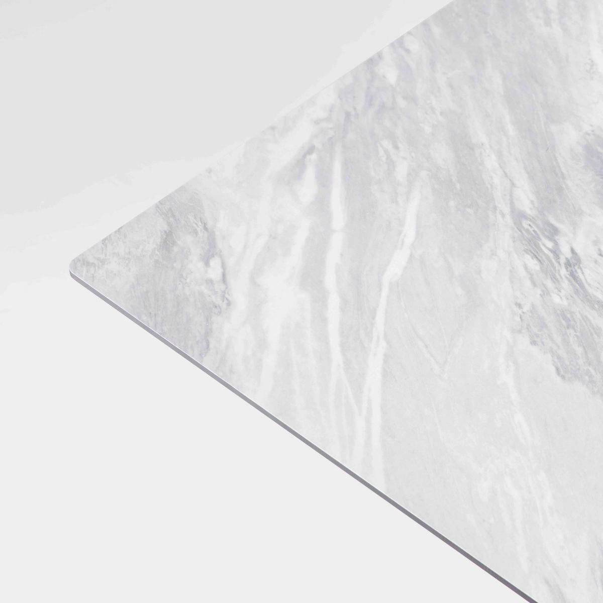 TISCHPLATTE 60 x 60 cm, Marmor - Ecru, Kunststoff (60/60/1.25cm) - Oviala
