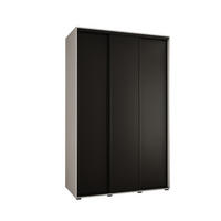 SCHWEBETÜRENSCHRANK 235,2/160/45 3-türig - Schwarz/Weiß, Holz/Metall (160/235/45cm) - Abiks Möbel
