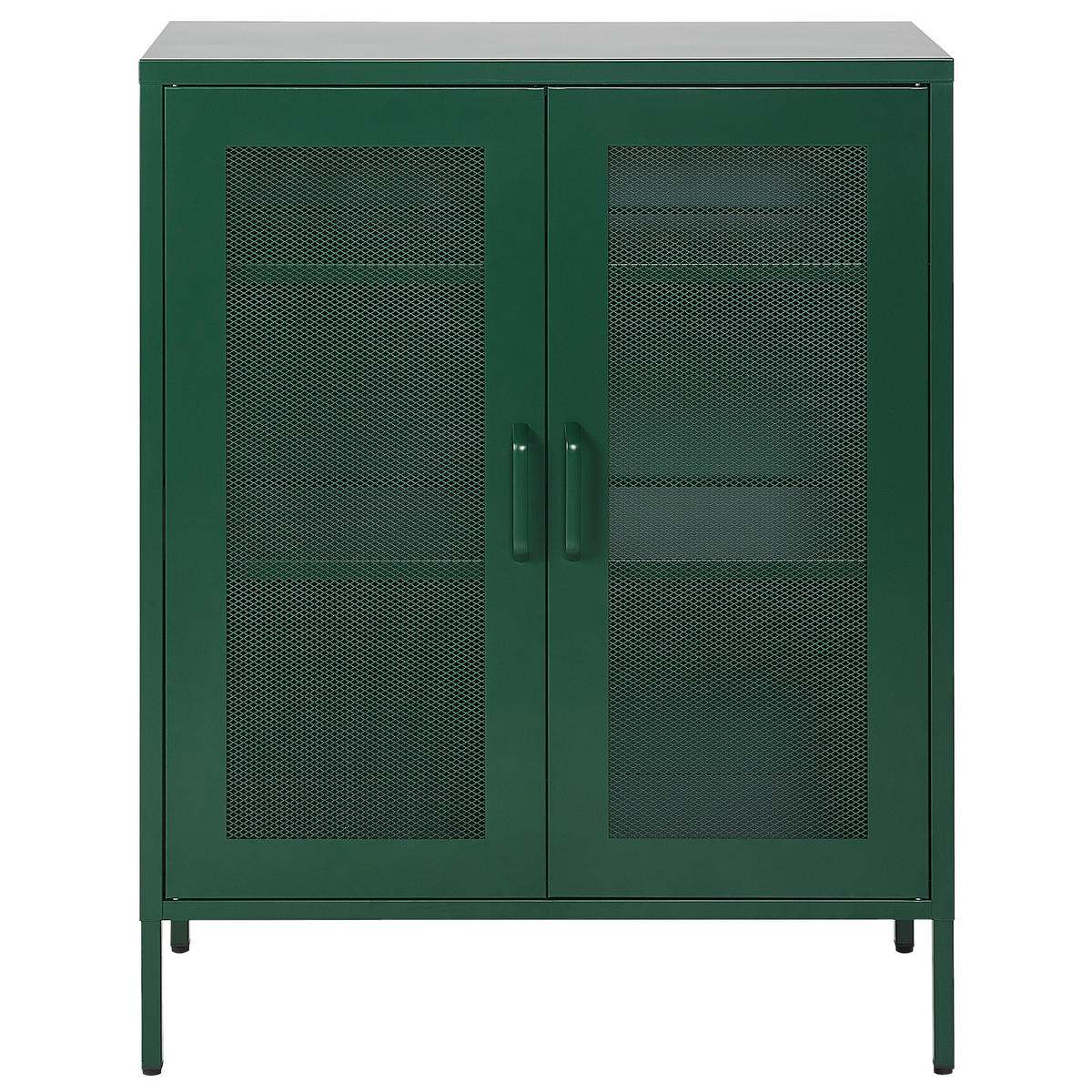 SCHRANK Grün Wakatipu - Grün, Metall (80/102/40cm) - Beliani