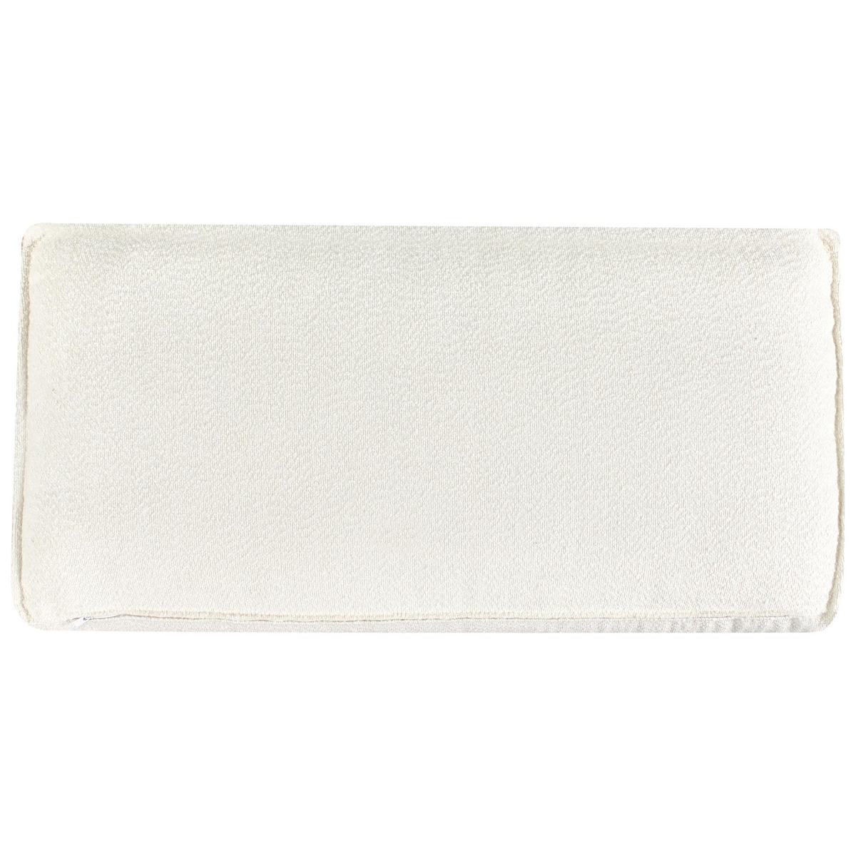 OTTOMANE Bouclé Cremeweiß Renders - Creme, Textil (114/44/70cm) - Beliani