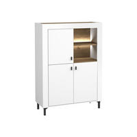 HIGHBOARD Mossa 3D MO05 mit LED Beleuchtung - Schwarz/Weiß, Holzwerkstoff/Kunststoff (97/136/40cm) - MIRJAN24