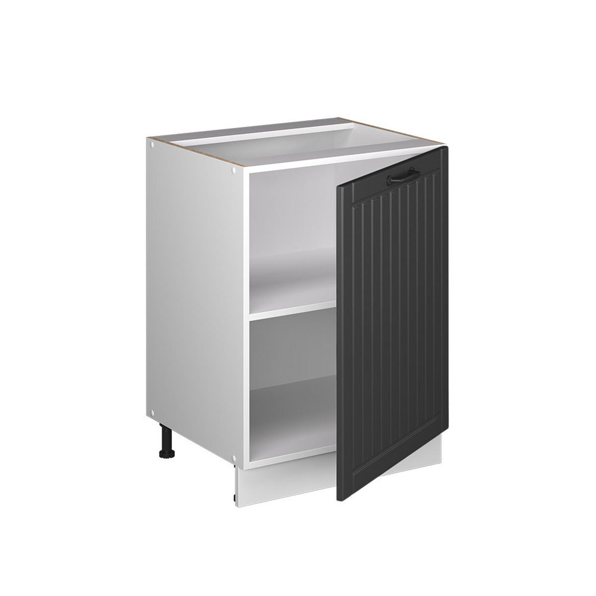 SPODNÍ SKŘÍŇKA KUCHYŇSKÉ LINKY Fame-Line, Tmavě šedá/Bílá, 60 cm 1 dvířka s pracovní deskou - bílá/tmavě šedá, kompozitní dřevo (60/82/60cm) - Vicco
