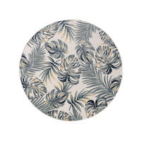 VNITŘNÍ a venkovní koberec Flora Vícebarevné ø 200 cm kulatý - krémová, plast/umělá hmota (200/200cm) - benuta