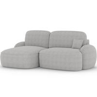ECKSOFA TESALIA L-Form – Schlaffunktion, Bettkasten, Wellenfederung, HR-Kaltschaum, minimalistisches Design - Champagner, Kunststoff (247/150cm) - Wohnideebilder