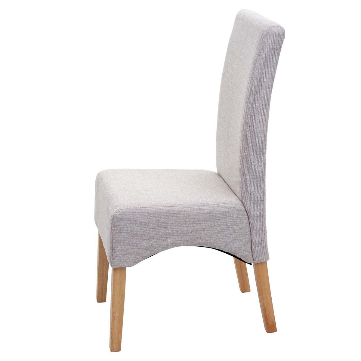 ESSZIMMERSTUHL gepolstert 100x44x56cm Sitzhöhe 48cm Stoff/Textil helle Beine Creme-Beige - Beige, Textil (44/100/56cm) - CHEFGASTRO