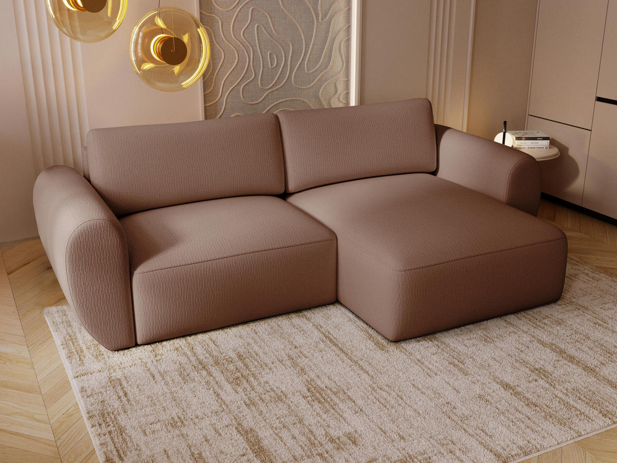 ECKSOFA Suzi - Dunkelbraun/Schwarz, Holzwerkstoff/Kunststoff (147/261cm) - MIRJAN24