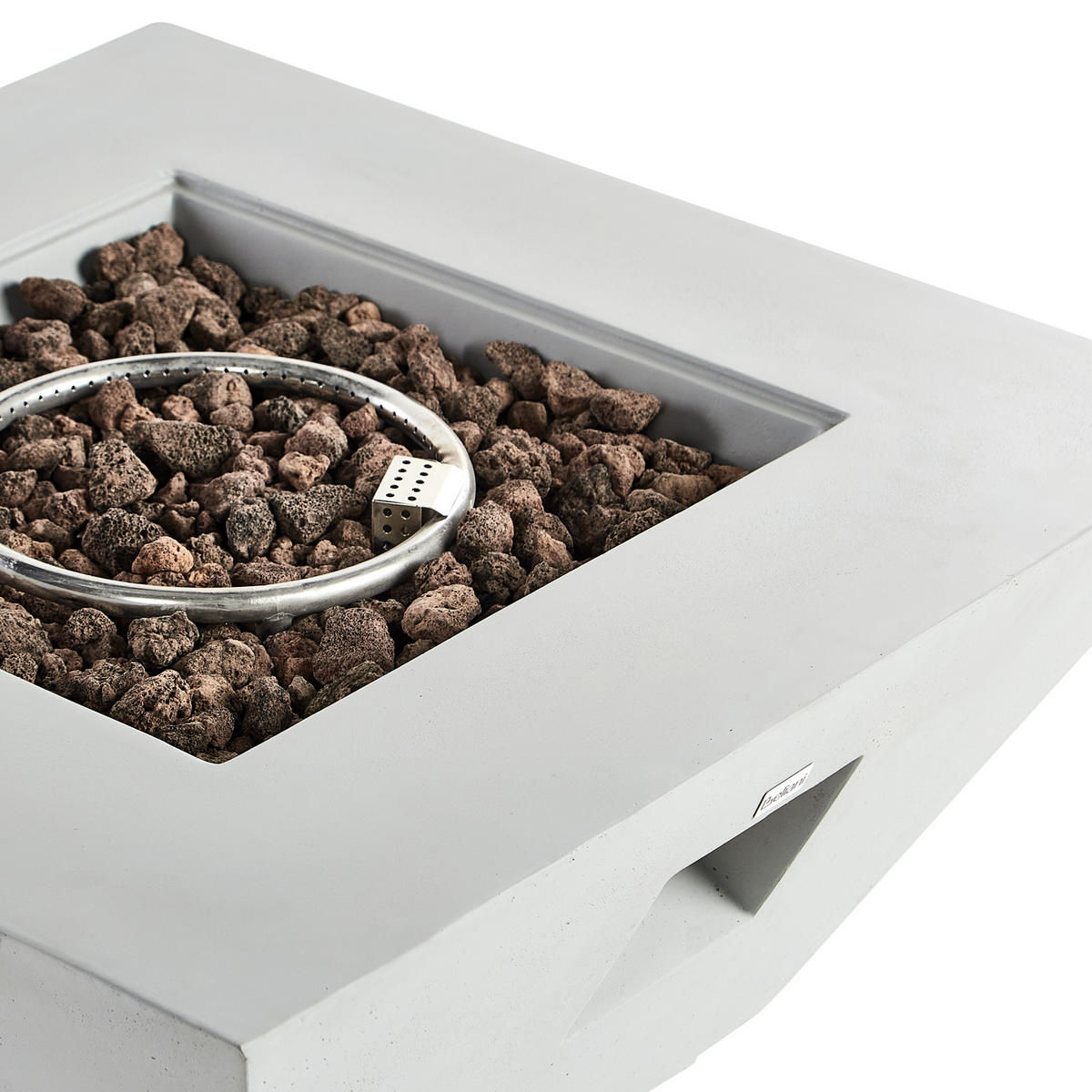 FEUERSTELLE Grau Katmai - Grau, Stein (86/42/86cm) - Beliani