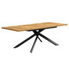 AUSZIEHTISCH MALTEX 140-220/90/76 cm - Schwarz/Braun, Metall (90/140/76cm) - DUBI Möbel