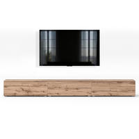 LOWBOARD Barvo 3x100 Eiche Wotan 300/36,5/32 cm – hängend oder stehend - Braun, Holzwerkstoff/Kunststoff (300/36.5/32cm) - AX Living