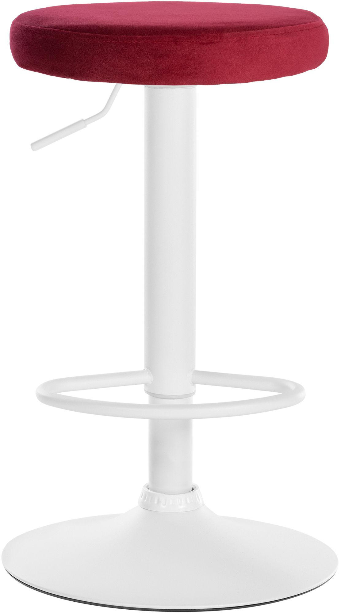 BARHOCKER 2er Set Samt rot - Rot, Textil/Metall (38.5/60/38.5cm) - CLP