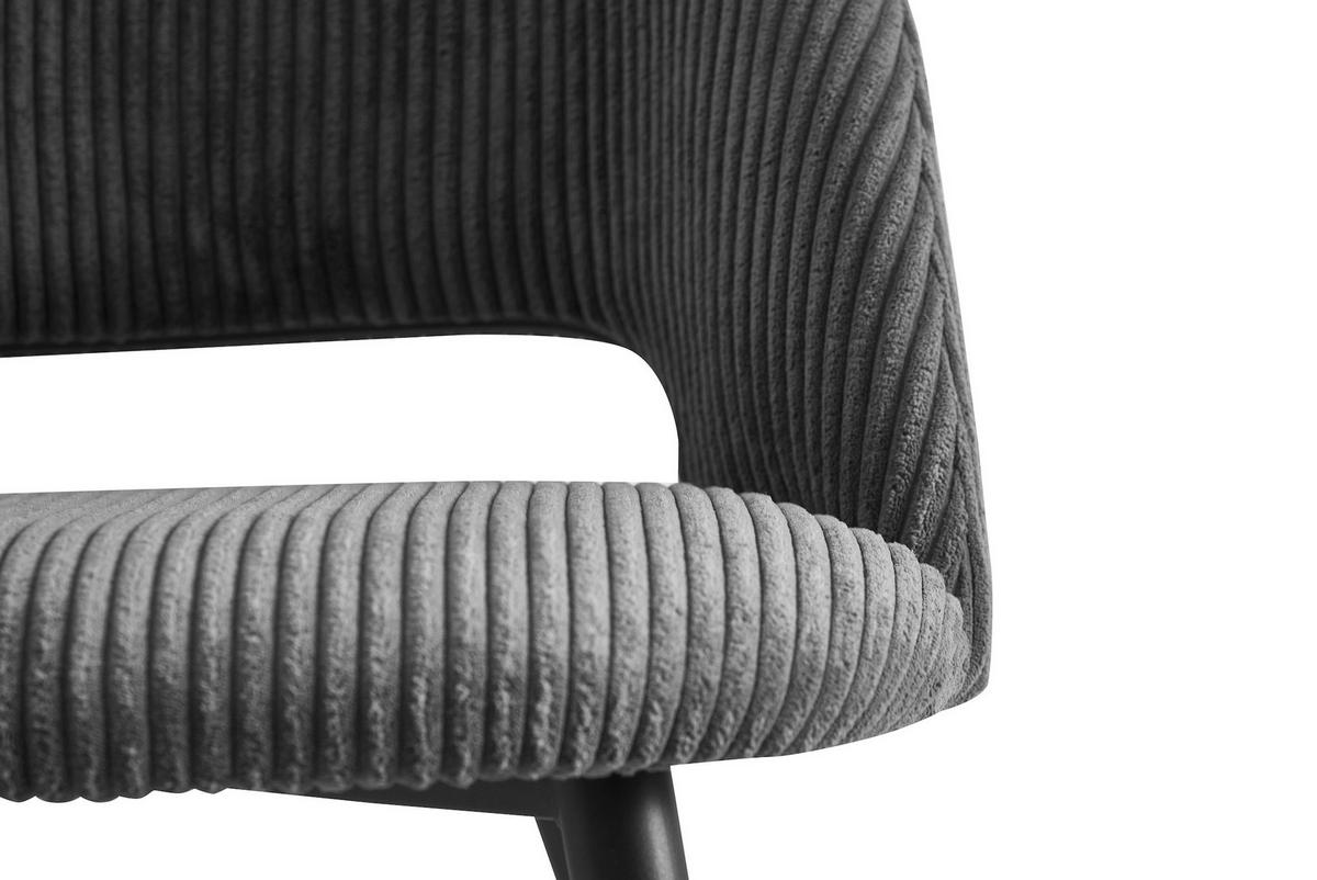 STUHL VICKY Anthrazit 2 Stück - Anthrazit, Textil/Metall (53/80/57cm) - B&D Home