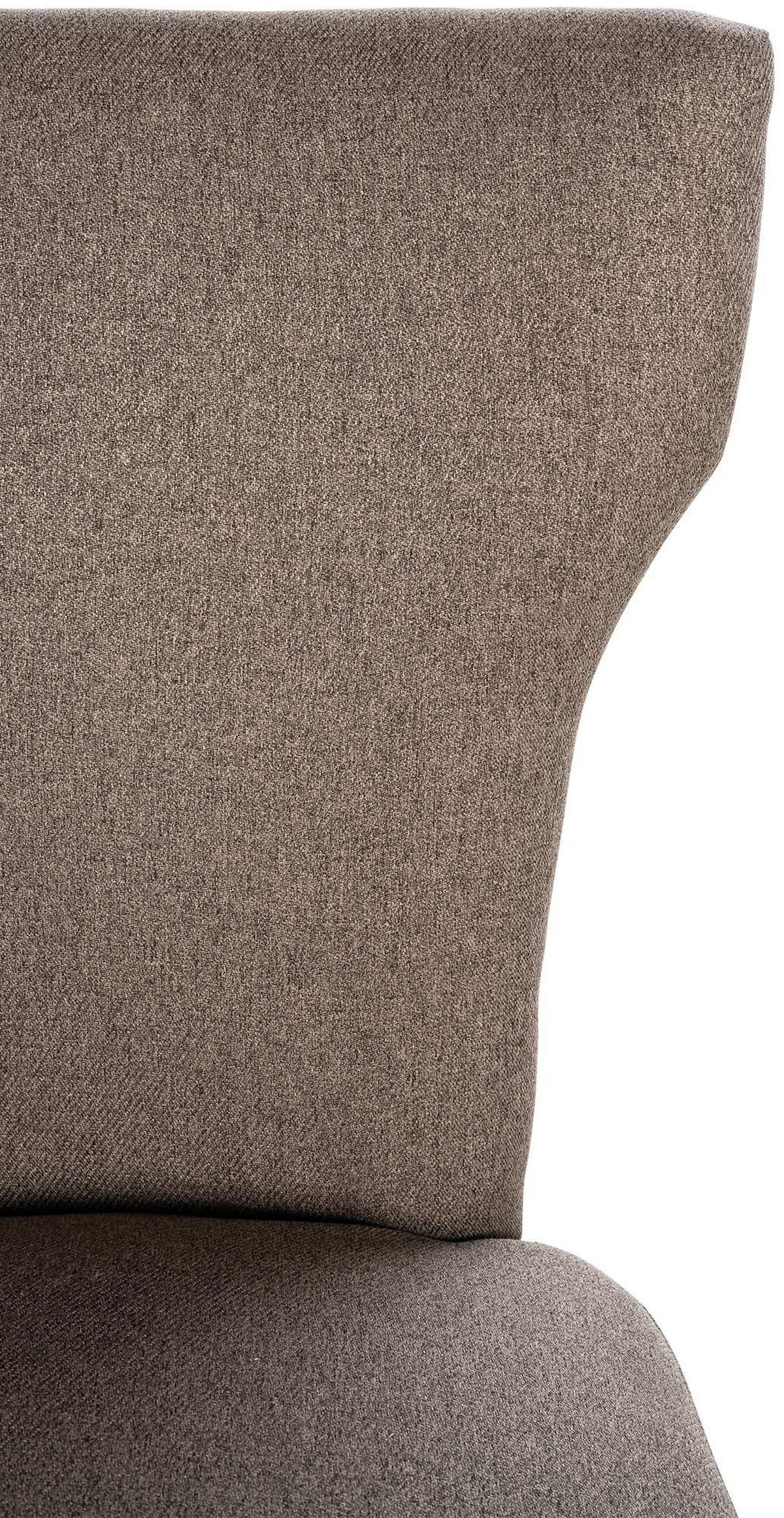 WOHNZIMMERSTUHL 2er Set Stoff taupe - Taupe/Naturfarben, Holz/Textil (52/90/59cm) - CLP