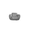 SESSEL DAVITO Grau Leder - Grau, Leder/Textil (128/88/108cm) - KAWOLA