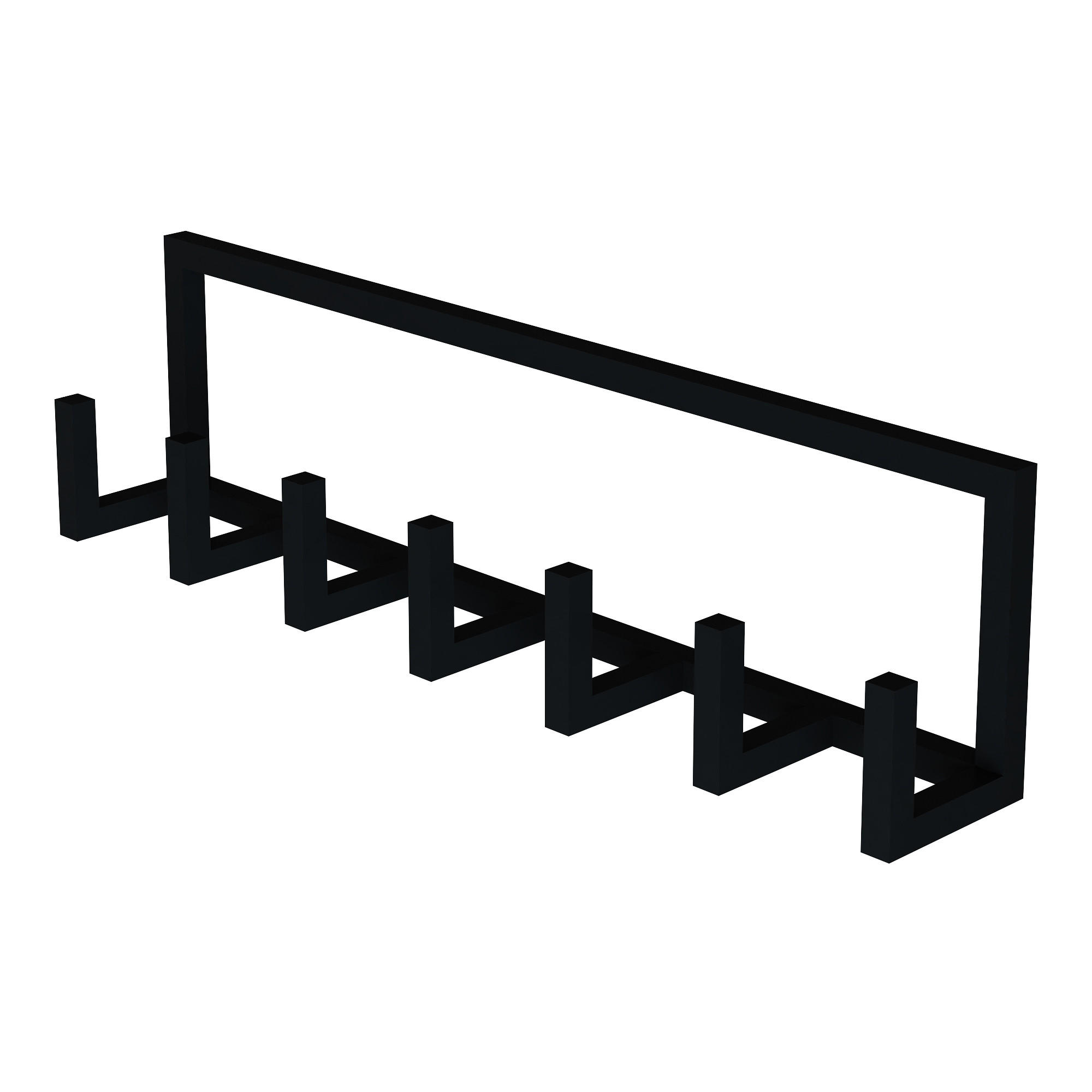 WANDGARDEROBE Lyngen - Schwarz, Metall (75/20/10cm) - [en.casa]