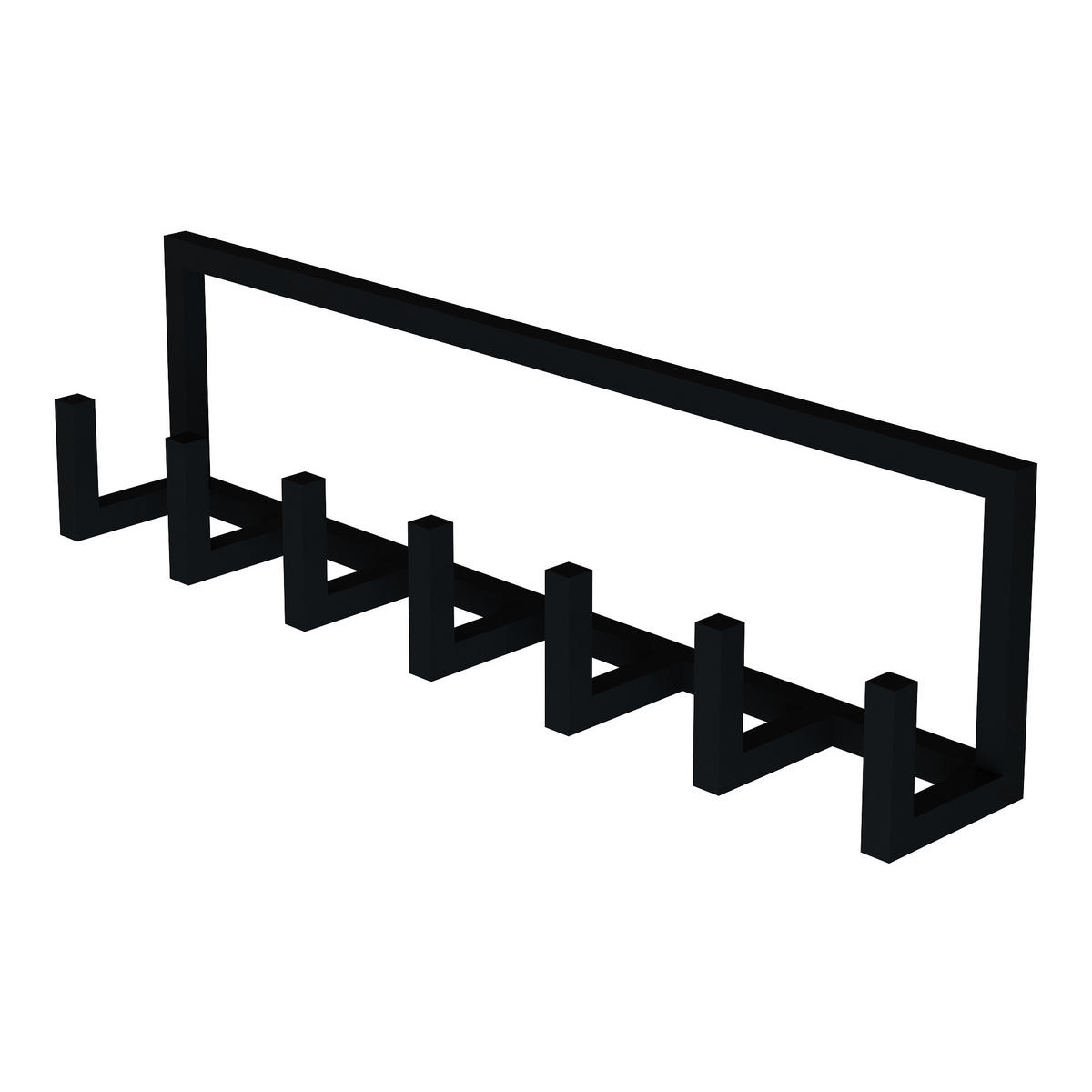 WANDGARDEROBE Lyngen - Schwarz, Metall (75/20/10cm) - [en.casa]