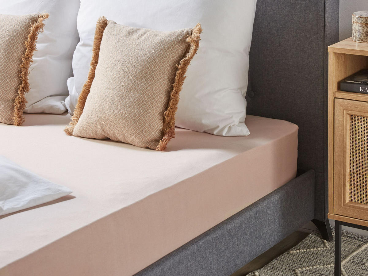 SPANNBETTLAKEN Beige 140 x 200 cm Hofuf - Beige, Textil (140/200cm) - Beliani